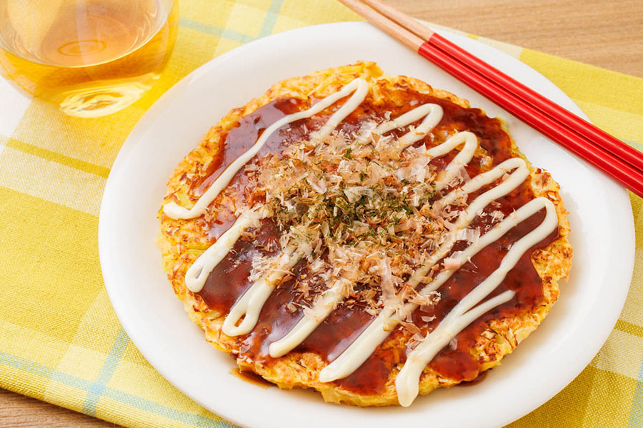 【ハピネスオートミールレシピ④】オートミールで作る豆腐入りお好み焼き!糖質オフの簡単ランチにおすすめ