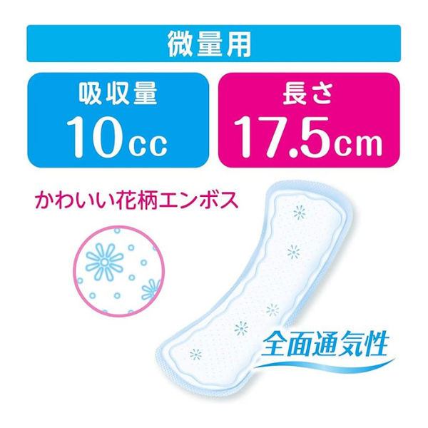 ポイズ さらさら素肌 吸水ナプキン 微量用 10cc お徳パック 60枚[吸水ケア] 60枚