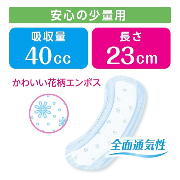 ポイズ さらさら素肌 吸水ナプキン 安心の少量用 40cc お徳パック 44枚[吸水ケア] 44枚