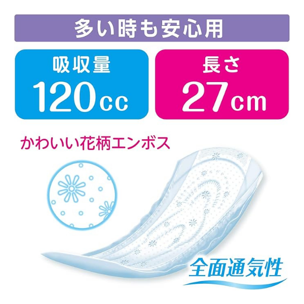 ポイズ 肌ケアパッド 多い時も安心用(レギュラー)120cc お徳パック 30枚[吸水ケア] 30枚