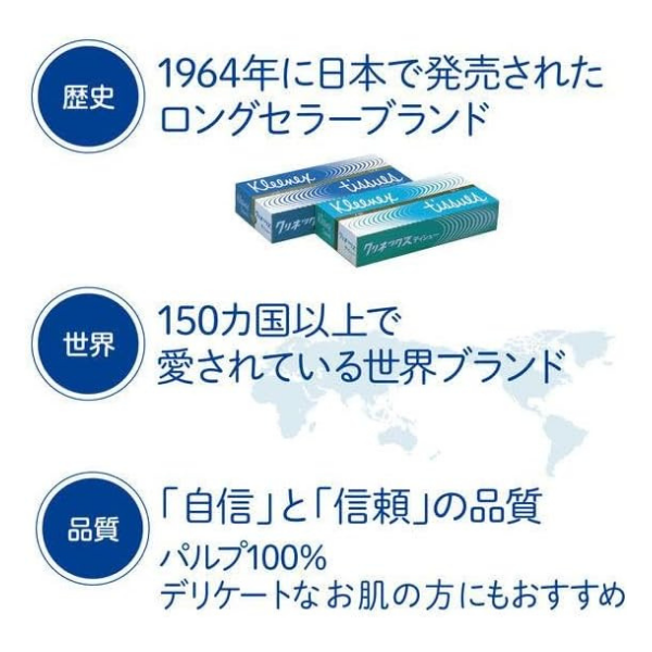 クリネックス ティシュー 180組x5箱パック [ボックスティッシュ] 5箱