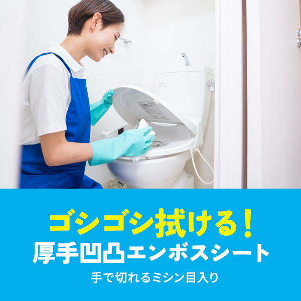 昭和紙工 ラクリーナ大判厚手 流せるトイレクリーナー 10枚×2個