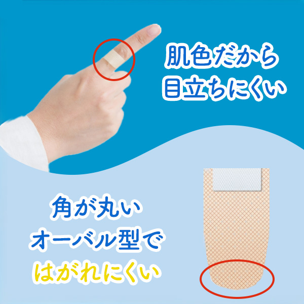 BAND-AID（バンドエイド）救急絆創膏 肌色 Mサイズ 50枚 50枚入