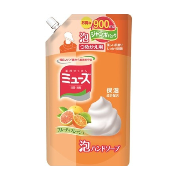 薬用せっけん ミューズ 泡ハンドソープ フルーティーフレッシュジャンボ つめかえ用 900mL 900ml