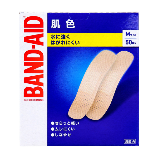 BAND-AID（バンドエイド）救急絆創膏 肌色 Mサイズ 50枚 50枚入