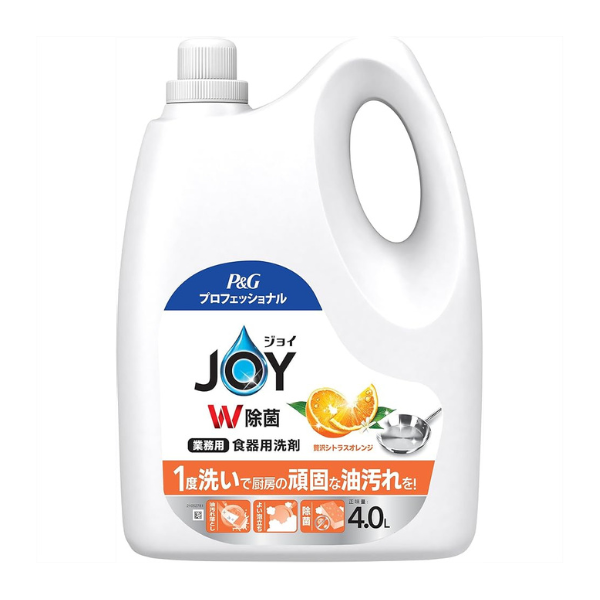 P&Gプロフェッショナル ジョイ JOY W除菌 贅沢シトラスオレンジの香り 業務用 詰め替え 4L [食器用洗剤] 4L