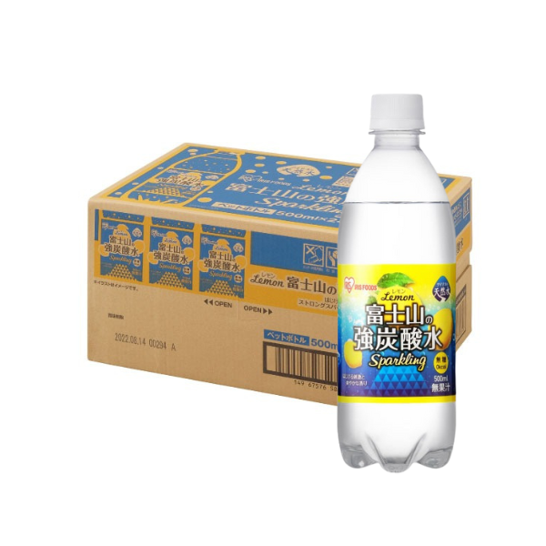 アイリスオーヤマ 富士山の強炭酸水 レモン 500mL×24本 500ml x 24本