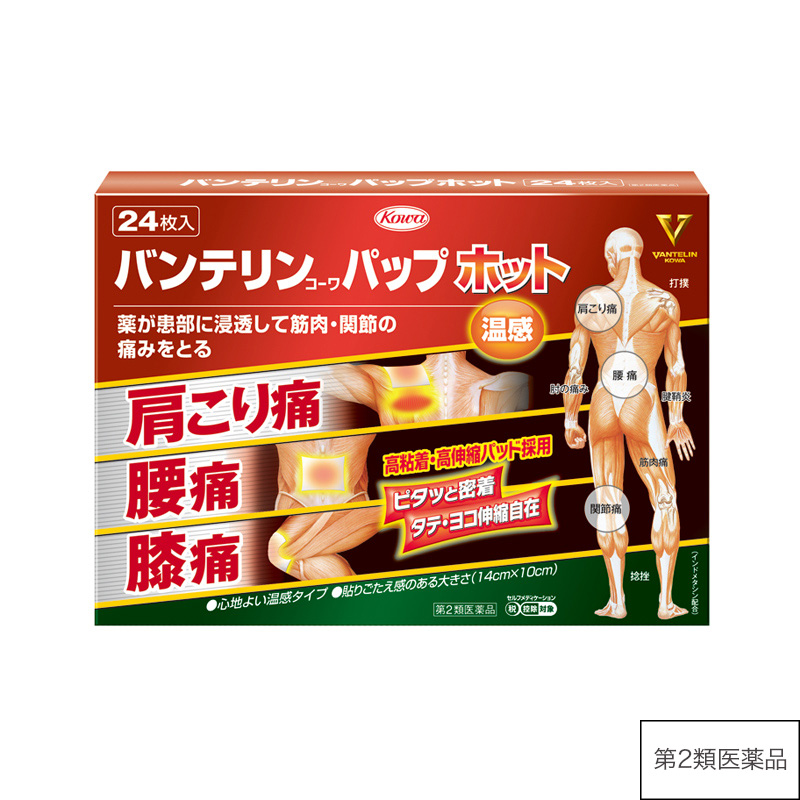 バンテリンコーワパップホット 24枚 【第2類医薬品】