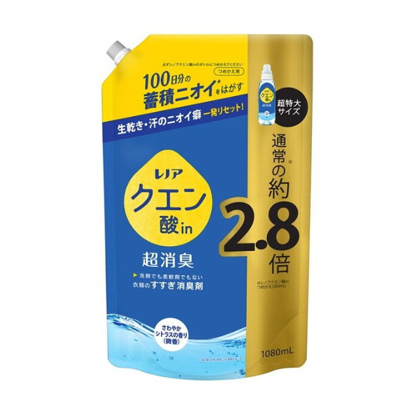 P&G レノア クエン酸 in 超消臭 さわやかシトラスの香り(微香)つめかえ用 1080mL