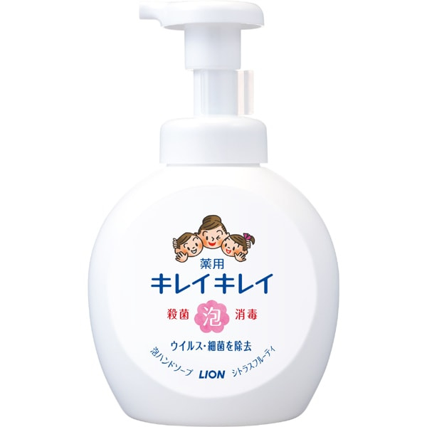 ライオン LION キレイキレイ 薬用泡ハンドソープ シトラスフルーティの香り 本体 大型サイズ 500mL 【医薬部外品】