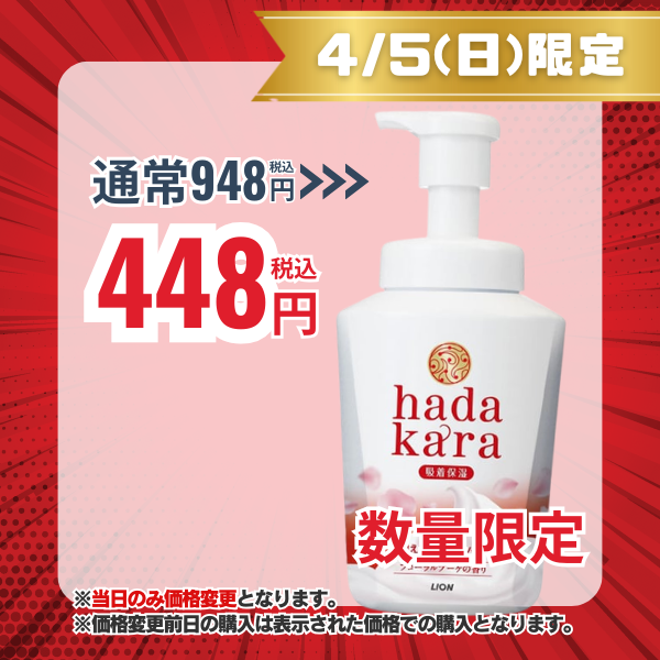 ライオン LION hadakaraハダカラ ボディソープ 泡で出てくるタイプ フローラルブーケの香り 本体 550mL