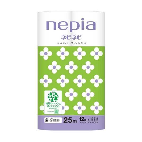 ネピア ネピネピ トイレットロール(12ロール ダブル25m)
